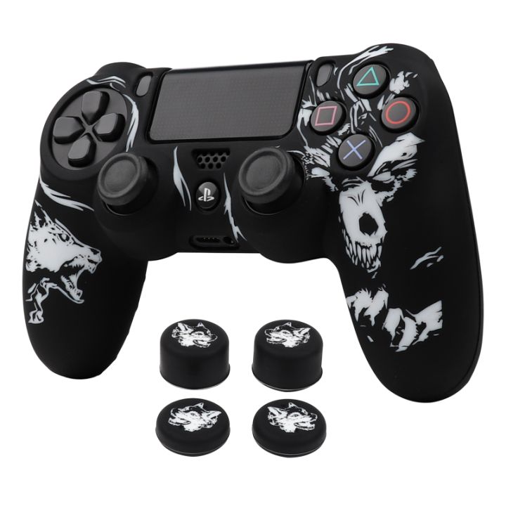 Laser%20Carving%20Soft%20Silicone%20Control%20Cover%20For%20Playstation%204%20Controller%20PS4%20Gamepad%20Skin%20with%20Joystick%20Grip%20Caps%20-%20Image%206