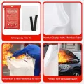 1.0M×1.0M Household Emergency Fire Blanket Fighting Fire Extinguishers Glass Fiber Flame Retardant Cloth Escape Safety Cover. 