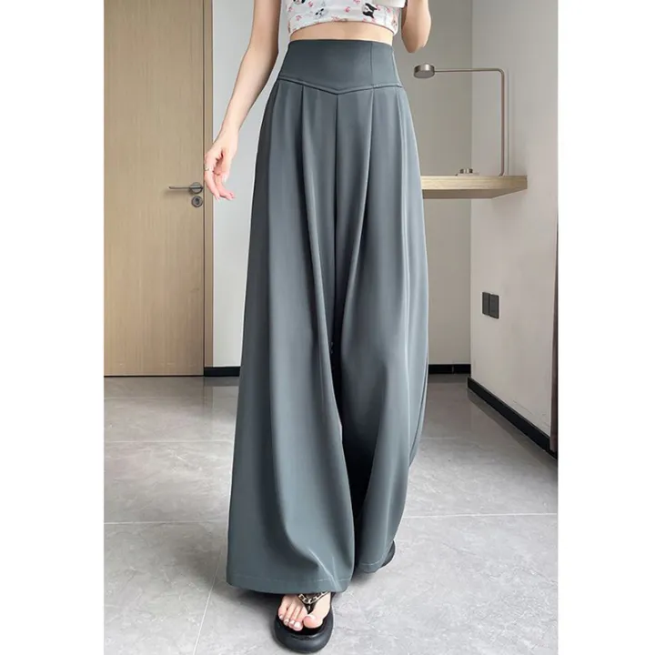 New%20Lady%20High%20Waist%20Pants%20Female%20Classic%20Suit%20Wide%20Leg%20Trousers%20Women%20Korean%20Fashion%20Comfortable%20Baggy%20Slacks%20-%20Image%203