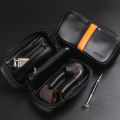 Tobacco Pipe Bag Pouch PU Leather Travel Case Storage for Two Pipes Lighter Smoking Accessories Men's Gift. 