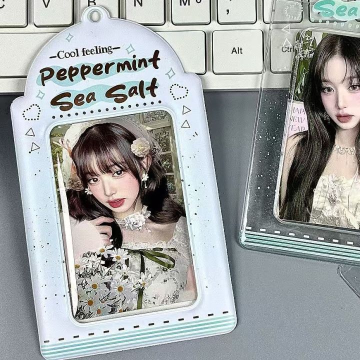 2pcs%20Korean%20Style%20Sea%20Salt%20PVC%203%20Inch%20%20Polaroid%20Photocard%20Display%20Pendant%20Card%20Holder%20-%20Image%205