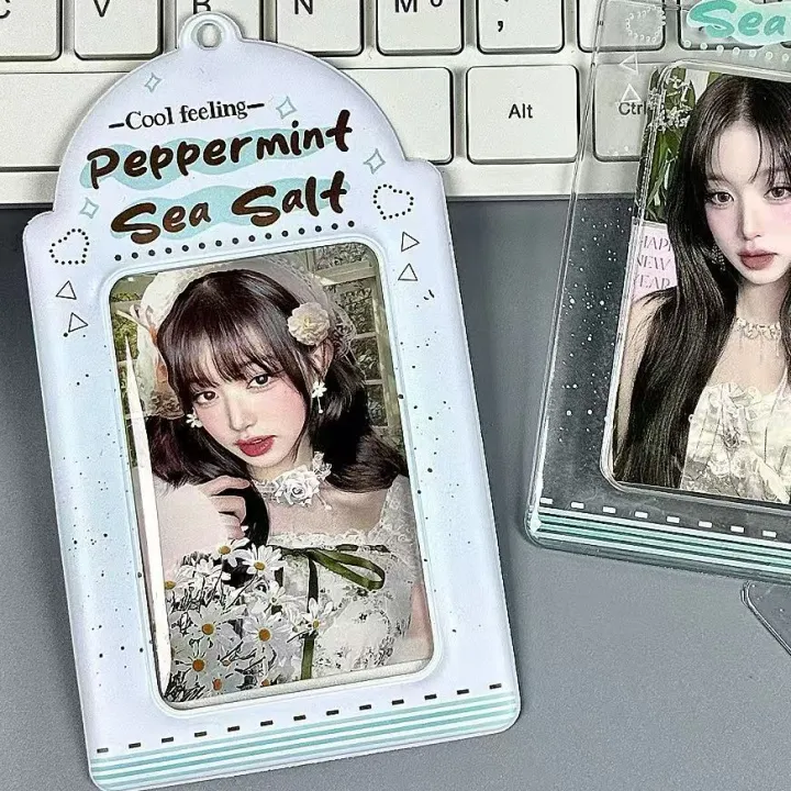 2pcs%20Korean%20Style%20Sea%20Salt%20PVC%203%20Inch%20%20Polaroid%20Photocard%20Display%20Pendant%20Card%20Holder%20-%20Image%205