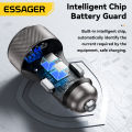 Essager USB C Car Charger 45W 2 Ports PD3.0 QC3.0 Digital Display Car Phone Charger For iPhone 16 15 .