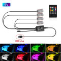 Car Foot Light Ambient Light Atmosphere Decorative Lamp RGB Decorative Lamp LED Car Interior Remote APP Control. 