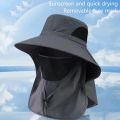 Wide Brim Outdoor Sun Hat Breathable Full Face Sun Shield Cap Anti Uv Fishing Travel Sports Sunshade Hat For Daily Outdoor Use. 