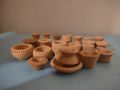 Clay Choppu Saman Miniature Cooking Kitchen Set Natural Color." This miniature cooking kitchen set made from clay could be an excellent choice for gifting and playtime for children. It's a unique and creative toy option that offers hands-on fun and imagin. 