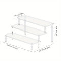 1pc Multi-Layer Acrylic Display Stand Clear Cake Display Rack Transparent Trapezoidal Storage Shelf Perfect For Dessert Cupcake. 