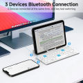 Folding Mini Wireless Keyboard with Stand for Tablet Phone Laptop Bluetooth Keyboard for Android IOS Windows Office Accessories. 