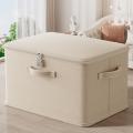 Lockable Storage Box, Odor Proof Stackable Container With Handle, Washable Shelf Baskets For Blanket Clothing Toys Home Organiza.