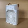 3 in 1 mini air coller with ice cubes & fan spray Gear wind adjusment with 7 ambient lighting summer fan stand fan. 