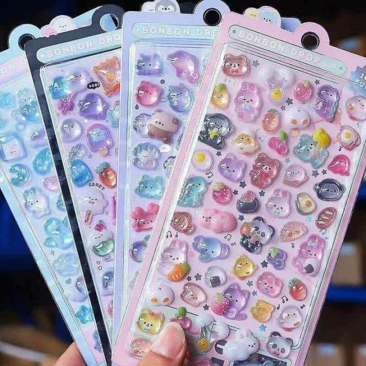 3D Sticker drop beautiful cute sticker for notebook fridge phone cover ...