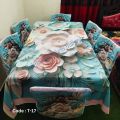Digital 3D Print Dining Table Cloth Runner And 06 Chair Cover Full Set - Digital 3D Print Table Cloth And Chair Cover Set.
