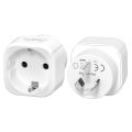 2/4pcs 3Pin AU NZ Power Plug Adapter EU to AU/NZ Plug Converter, New Zealand Australia Travel Plug Wall Plug Socket White. 