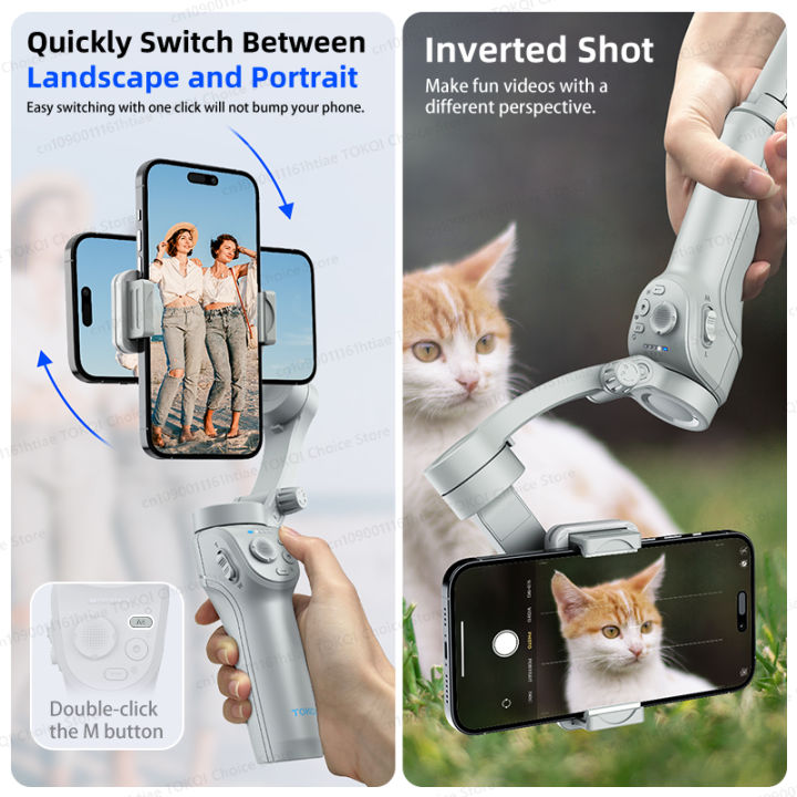 TOKQI%20M01%203-Axis%20Anti-Shake%20Handheld%20Gimbal%20Phone%20Stabilizer%20Foldable%20Holder%20Selfie%20Tripod%20with%20Fill%20Light%20for%20iPhone%20Smartphone%20-%20Image%205