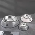 1PC Stainless Steel Pet Bowl Cat Bowl Dog Food Bowl Multi-Specification Anti-fall Food Bowl Food Bowl Feeding Pet Supplies. 