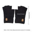 Fashion Knitted Half finger gloves warm autumn winter men women casual gloves for work writting or touch screen.