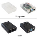 Raspberry Pi 4 Model B ABS Case Black Transparent Plastic Shell Removable GPIO Cover with Cooling Fan for Raspberry Pi 4. 