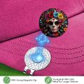 Skull Design Golf Ball Marker Funny Golf Ball Marker Hat Clip Funny Golf Accessories Magnetic Golf Ball Marker Ladies. 