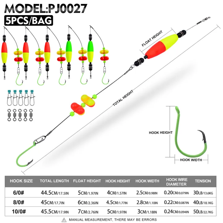 PROBEROS%205pcs%206/0%208/0%2010/0%20Artificial%20Catfish%20Rigs%20with%20Rattler%20High%20Quality%20Fishing%20Equipment%20%20for%20Freshwater%20Fishing%20Wholesale%20-%20Image%203