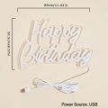 Chi-buy LED Neon Happy Birthday USB Powered Neon Signs Night Light 3D Wall Art Bedroom Living Room Decor Lamp Signs. 