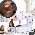 Dual Speed Portable Mini Electric Pedal Sewing Machine – Compact Stitching Machine for Home Use with Foot Pedal & Thread Cutter. 
