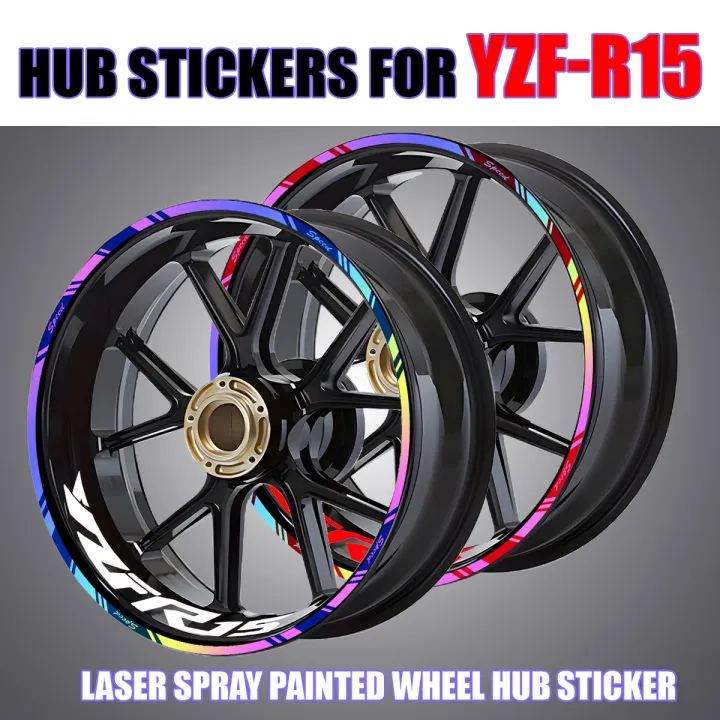R15 Rim For YAMAHA YZF-R15 YZFR15 YZF R15 Emblem Reflective Motorcycle Wheel ...