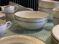 Sri ceylon porcelain 33 pcs Double goldline dinnerware. 