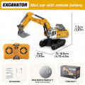 JCMO 1:64 Scale Remote Control Mini Excavator Dump Truck Full-Scale Model Engineering Vehicle Toy For Kids And Collectors New.