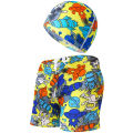 F5 cute cartoon children's swimming trunks + hat. 