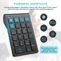 SeenDa Rechargeable Wireless Numeric Keypad Bluetooth Number Pad Slim 22-Keys External Numpad Keyboard Data Entry. 