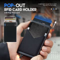 Rfid Smart Credit Card Holder Wallets Metal Slim Pop Up Minimalist Men Wallets Black Male Purse Money Bags Carteira Masculina. 