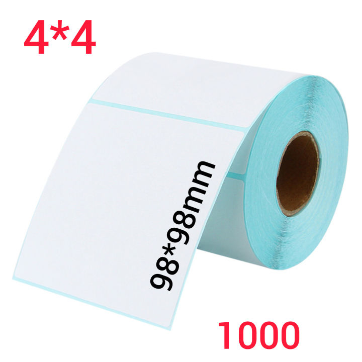 Barcode Label Stickers Roll 4*4 (100*100mm) thermal printer Sticker ...