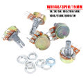 5PCS/LOT WH148 3Pin15mm 1K 2K 5K 10K 20K 50K 100K 250K 500K 1M Ohm Linear Taper Rotary Potentiometer Resistor B1K B5K B10K B200K. 