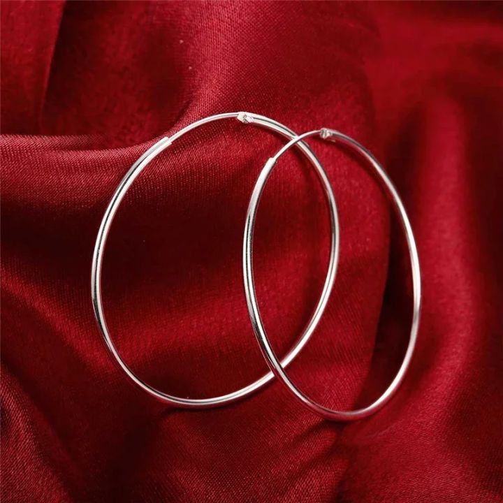 Round%20Circle%2050/60mm%20Hoop%20Earrings%20Silver%20Color%20For%20Woman%20Wedding%20Engagement%20Party%20Fashion%20Charm%20Jewelry%20%20-%20Image%203