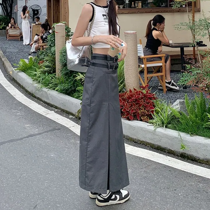 Gray%20Midi%20Pleated%20Skirts%20For%20Women%20Summer%202025%20High%20Waist%20A%20Line%20Maxi%20Zipper%20Skirts%20For%20Office%20Lady%20Long%20Wide%20Skirt%20Woman%20Black%20-%20Image%203
