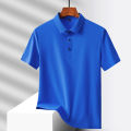 Selected popular nylon fabric, dad's summer clothing, middle-aged men's short sleeved T-shirt, summer ice silk quick drying, mid. 