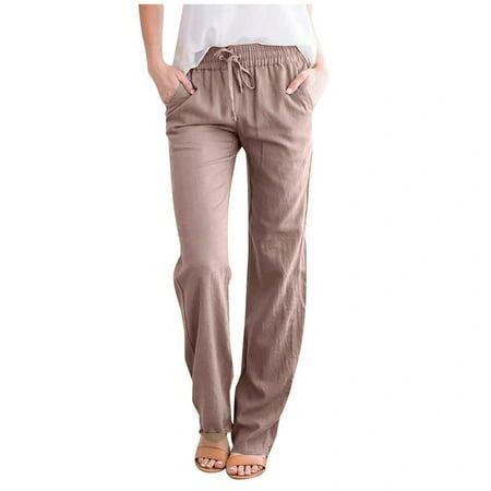 Casual%20Elastic%20Linen%20Straight%20Cotton%20Pant%20for%20Women%20-%20Image%202