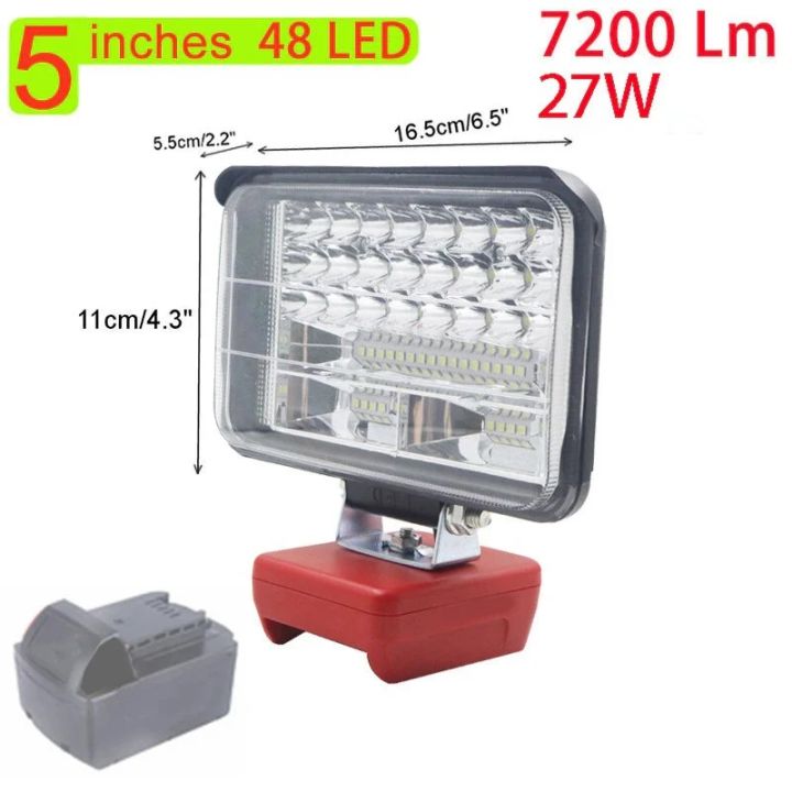 3/4/5/8%20Inch%20Car%20LED%20Work%20Light%20Flashlights%20Electric%20%20Spotlight%20For%20Milwaukee%20M&18%2018V%20Li-ion%20Battery%20High%20Low%20Beam%20-%20Image%205