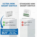 Tuya Zigbee Mini Smart Switch DIY 2 Way Control Smart Home 16A 1/2Gang Relay Automation Breaker Switches works with  Home. 