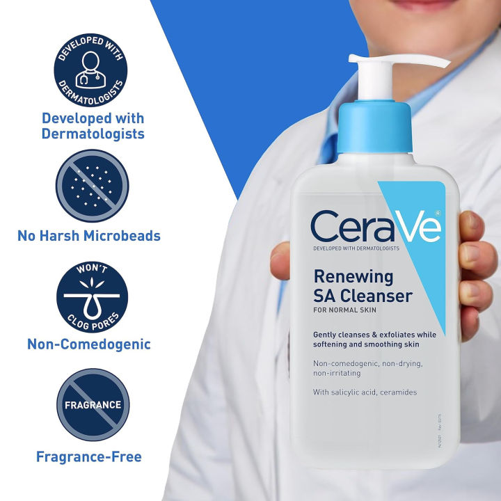 Cerave%20SA%20Renewing%20Cleanser%20for%20Normal%20Skin%20%E2%80%93%20237ml%20%7C%20Gentle%20Exfoliating%20Face%20&%20Body%20Wash%20-%20Image%203
