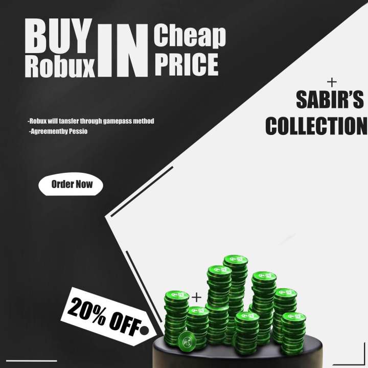 Roblox | Robux | Robux in cheap price | 100 Robux | 400 Robux | 700 Robux | Customisation Available | All available on Sabirs Collection | Trusted