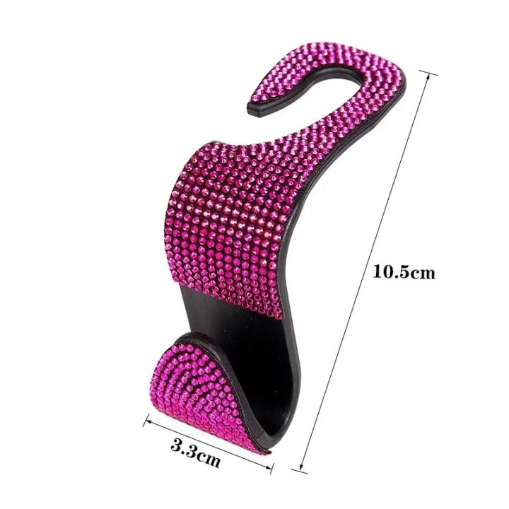 1Pcs%20Universal%20Bling%20Diamond%20Car%20Seat%20Back%20Hook%20Hanger%20Vehicle%20Auto%20Headrest%20Storage%20Holder%20Rhinestone%20Decor%20Car%20Accessories%20-%20Image%205