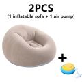 Foldable Portable Pvc Inflatable Sofa, Soft Indoor Bedroom Leisure Bean Bag Chair, Outdoor Camping Lazy Seat, Round Single-Person Inflatable Sofa. 