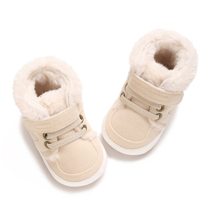 HAIZHIW%200-18M%20NEW%20Winter%20Baby%20Boys%20Girls%20High%20Tops%20Sneakers%20%20Anti-Slip%20Sole%20Fleece%20for%20Warmth%20Infant%20Newborn%20Shoes%20-%20Image%203