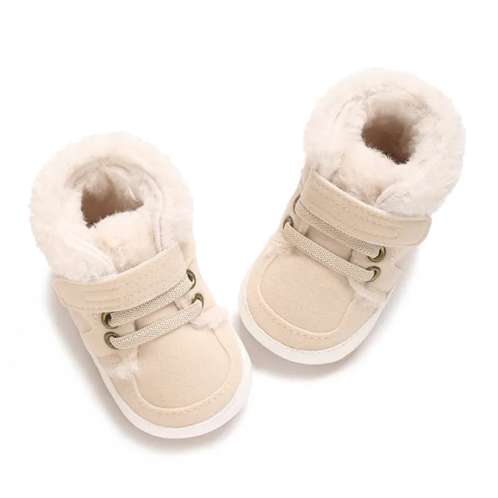 HAIZHIW%200-18M%20NEW%20Winter%20Baby%20Boys%20Girls%20High%20Tops%20Sneakers%20%20Anti-Slip%20Sole%20Fleece%20for%20Warmth%20Infant%20Newborn%20Shoes%20-%20Image%203