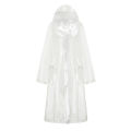 Reusable Transparent Raincoat Women Men Poncho With Hood Hiking Outdoors Fishing Raincoat EVA Plastic Waterproof Raincoats. 