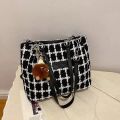 Shopping tote Bag အကွက်ဘေးလွယ်အိတ်. 