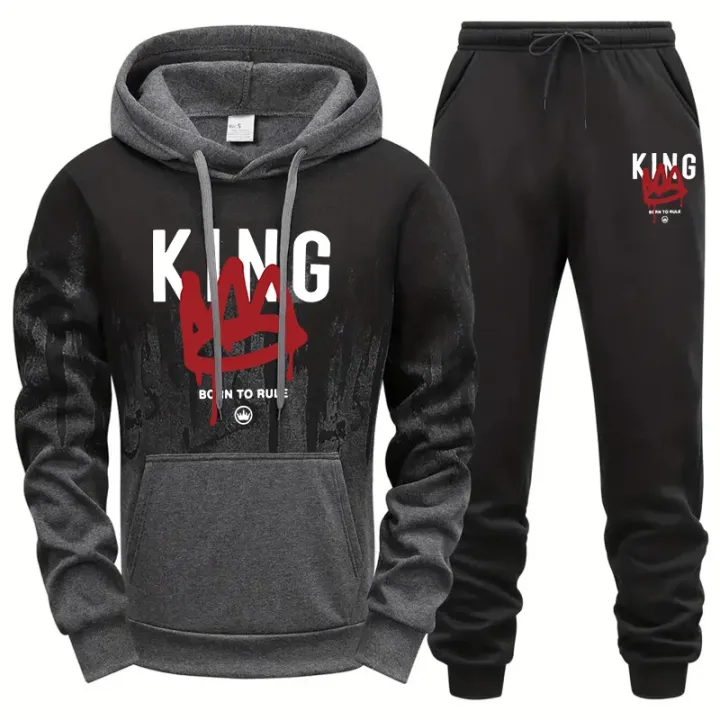 King%20Printing%20Mens%20Tracksuit%20Casual%20Splash-ink%20Hooded%20Sweatshirt+Pants%20Set%20Sports%20Jogging%20Suit%20Outdoors%20Street%20Men%20Clothing%202025%20-%20Image%204