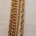 Vtg Gold Tone Locket Necklace 5 Strand Layered Chain Pendant 60s 70s Estate Read. 