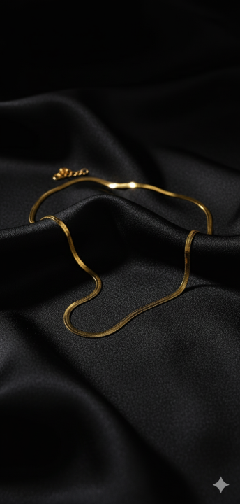 Gehnay Men’s Fashion Golden Stainless Steel Necklace – Long-Lasting ...